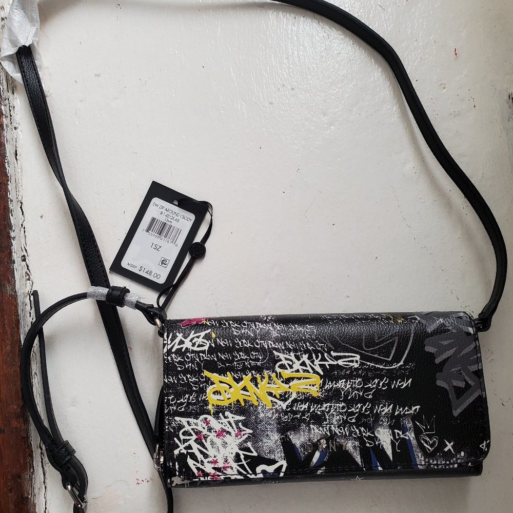 DKNY EW zip around crossbody bag